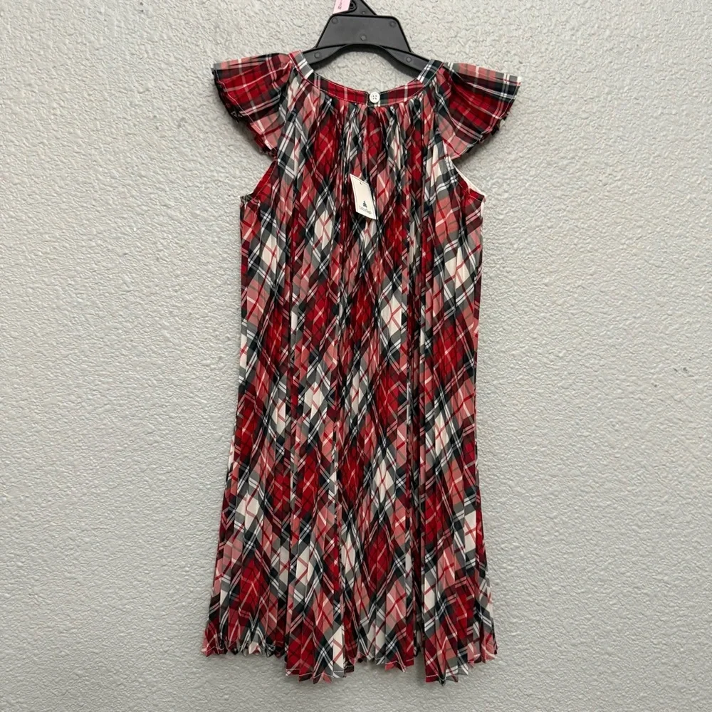 Baby Gap Plaid Pleated Dress Size 5 NWT‎ Flutter Sleeves